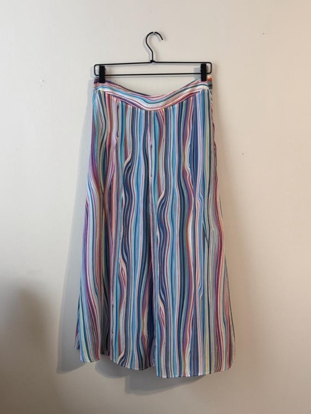 Y2K style striped multi color skirt